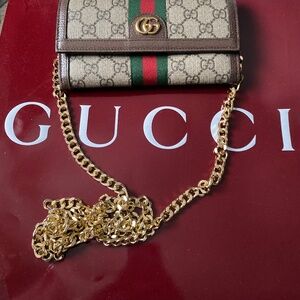 Gucci authentic Ophidia wallet on a chain